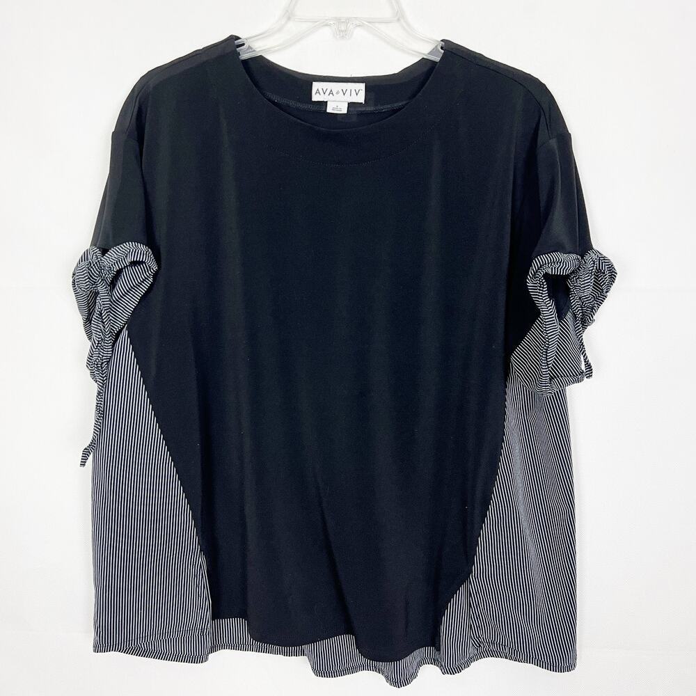 Ava & Viv Womens Top 1X Workwear Casual Career Office Modest Stretch Breathable